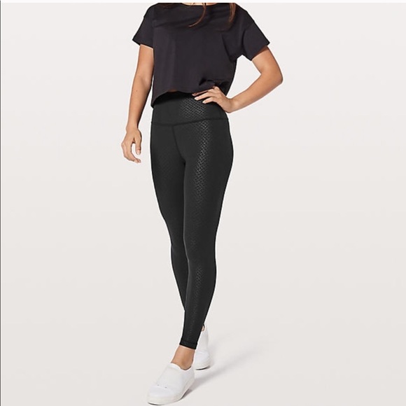 lululemon athletica Pants - Lululemon align 7/8 embossed black NWT